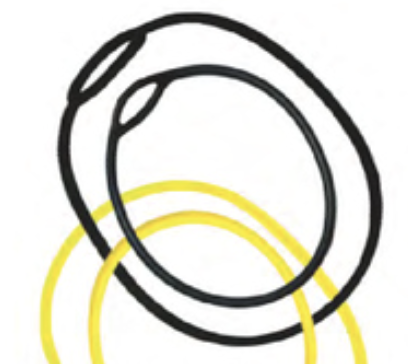 [RB0451] ISC Octo Necklace Medium Black