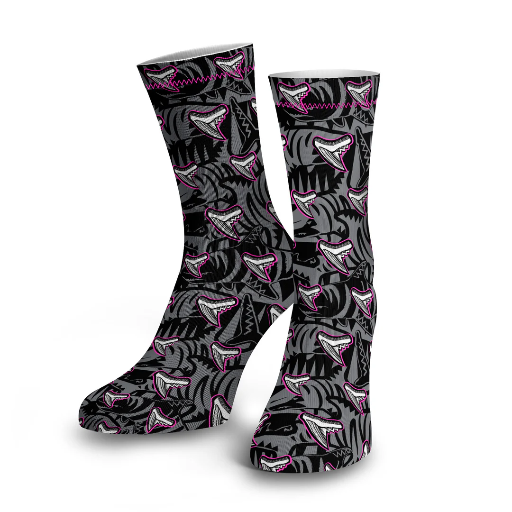 [SFA007DS] SPACEFISH Tiger Shark Tribal Dive Socks