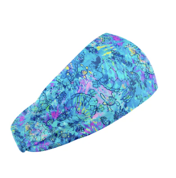 [SFA009HB] SPACEFISH Turtle Tie Dye Scuba Headband