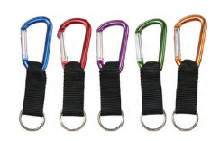 ISC Aluminum Carabiner Webbing Keyring Assorted